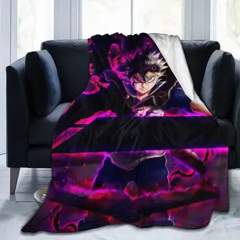 Anime 3D baskı baskılı battaniye yatak örtüsü battaniye retro yatak kare piknik yumuşak battaniye Blackclover