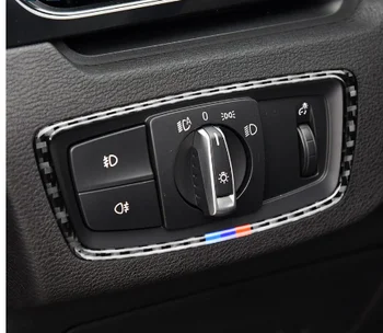 BMW için F48 X1 Aksesuarları 2016-2018 Karbon Fiber Abajur Anahtarı, Araba İç, Araba Sticker