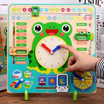 Ahşap Oyuncaklar Montessori Bebek Hava Sezon takvimli saat Zaman Biliş Okul Öncesi Eğitim Öğretim Yardımcıları Oyuncaklar Çocuklar İçin