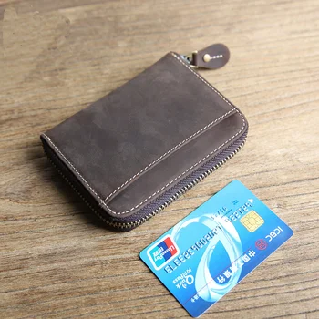 SIKU erkek deri bozuk para çantaları ve tutucular moda küçük fermuarlı çanta mini erkek cüzdan kart tutucu