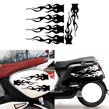 6 ADET Maceracı Alev elemanı grafik Evrensel motosiklet yakıt kapağı araba sticker tampon su geçirmez vinil çıkartma aksesuarları