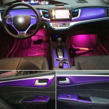 Honda Jade 2013-2019 için İç Merkezi Kontrol panelli kapı Kolu 3D / 5D Karbon Fiber Etiketler Çıkartmaları Araba Styling Aksesuarları