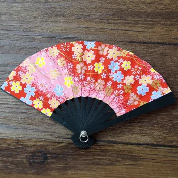 BJD Bebek OOAK Kırmızı Sakura Katlanır Fan Japonya Kimono Tarzı 1/4 17