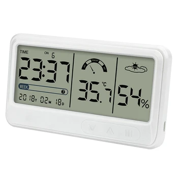 Termometre higrometre kapalı ev elektronik termometre kuru ıslak bebek odası dijital ekran duvara monte