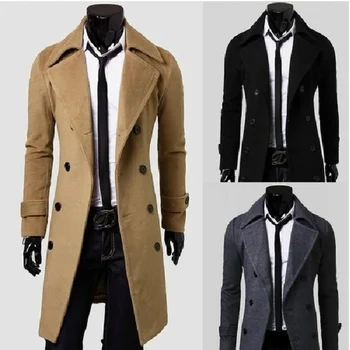 Erkek Kruvaze Naylon Rüzgarlık Orta uzunlukta Moda Slim fit Rüzgarlık Rahat Yün Ceket M-4XL2022 Yeni Ceket Aksesuarları