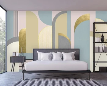 Özel 3D duvar resimleri, Geometrik sanat mozaik resim duvar oturma odası yatak odası kanepe arka plan dekorasyon PVC duvar kağıdı