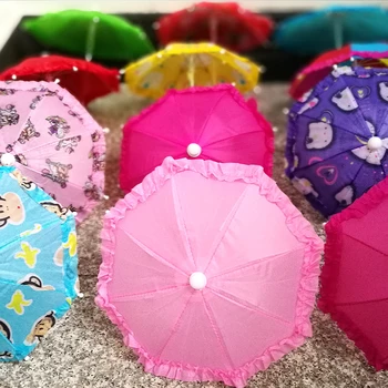 Bebek Aksesuarları El Yapımı Şemsiye barbie bebek Bebek seramik karo Rastgele Renk Kız Doğum Günü noel hediyesi Çocuk Oyuncak