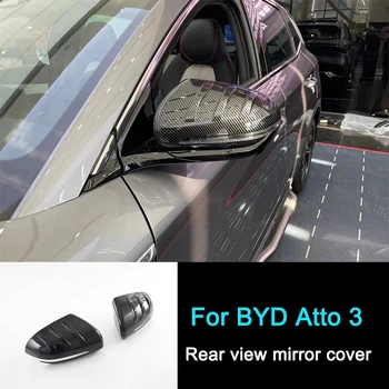 BYD için Atto3 Araba Ön Arka Sis Lambası Spoiler Rüzgar Bıçak ABS Karbon Ayna şarj portu Koruyucu Kapak Sticker Dekorasyon