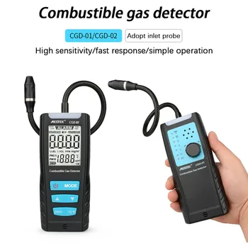 MESTEK LCD Gaz Analizörü Metre Ses Şok Alarmı ile Otomotiv Yanıcı Gaz Sensörü Kaçak Dedektörü Hava Kalitesi Monitör Gaz