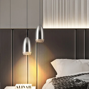 Yatak odası yatak küçük avize modern minimalist 2022 popüler bar restoran lamba itme pozisyonu ayarlanabilir yükseklik net kırmızı lambalar