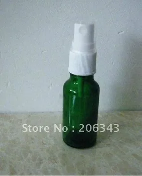 kozmetik ambalaj için beyaz sprey ile 5ml yeşil uçucu yağ şişesi